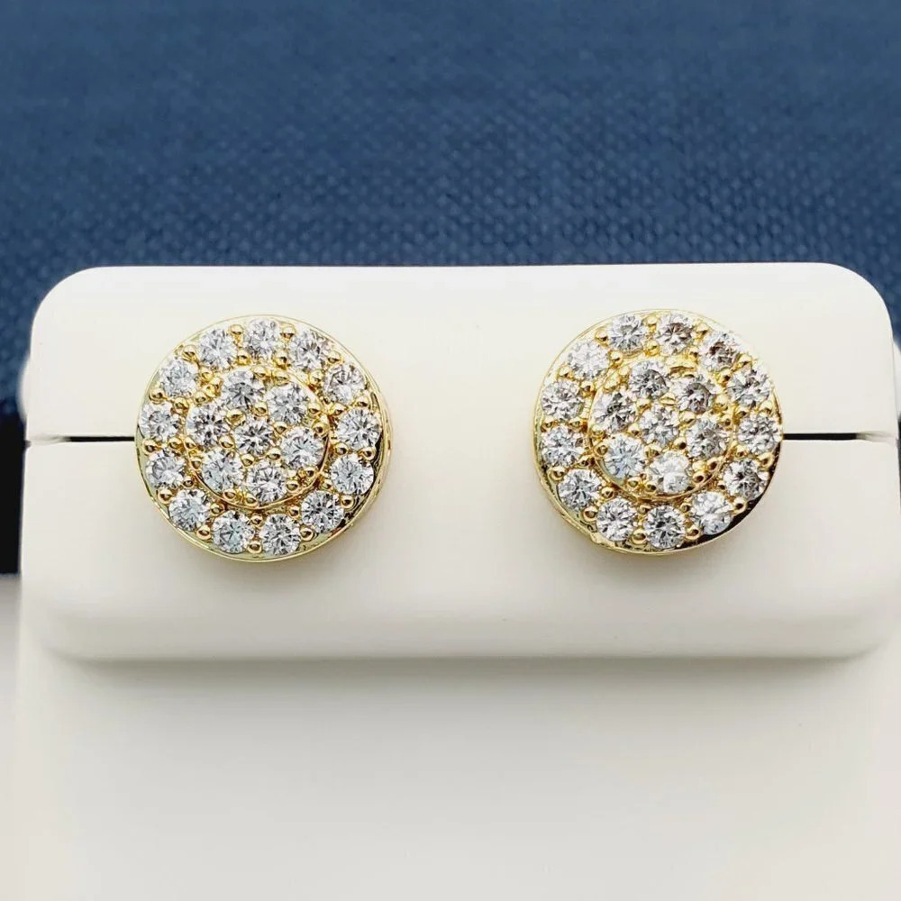 "14K Gold Plated Cubic Zircon Earrings, EVBRS409